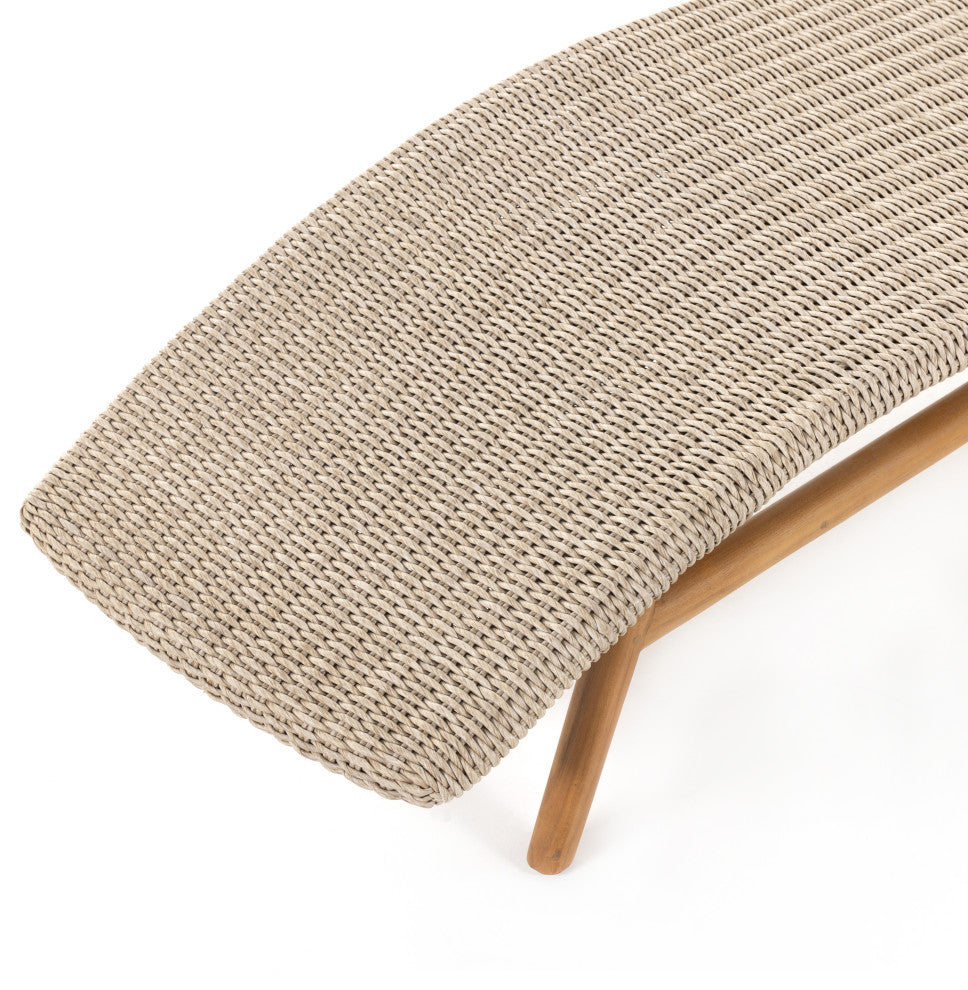 Portia Outdoor Chaise Lounge-White