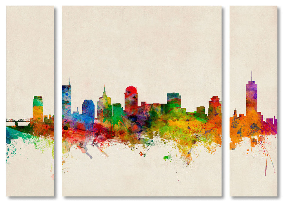 Michael Tompsett ''Nashville Skyline'' Multi Panel Art Set, 41"x30"