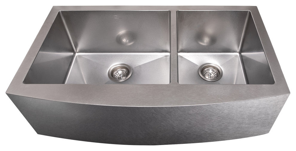 36" Courchevel Double Bowl Fingerprint Resistant Stainless Steel Kitchen Sink