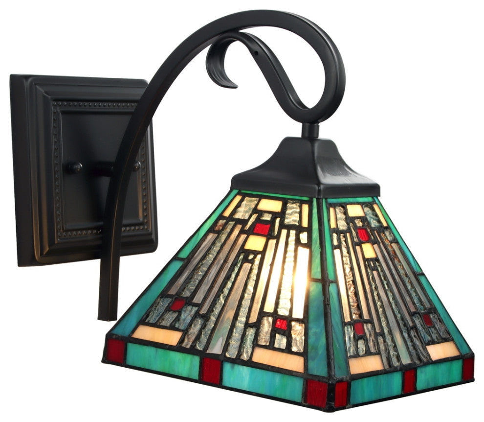 CHLOE Lighting CH3T359BM08-WS1 INNES Mission Bronze 1 Light Wall Sconce