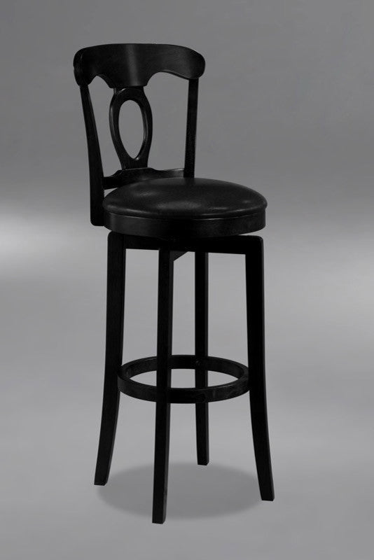 Corsica Swivel Bar Stool, Black Finish