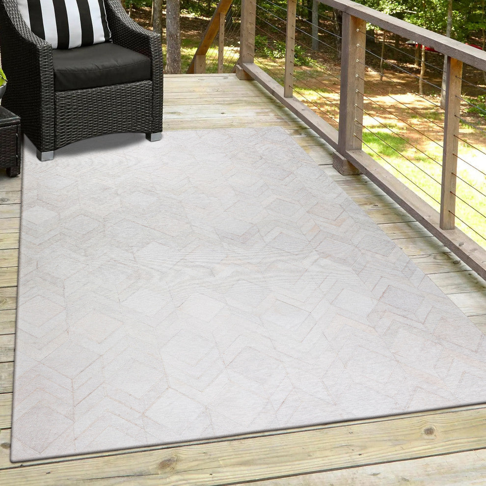 Indoor/Outdoor Stetson SS5 Linen Machine Washable 3' x 5' Rug