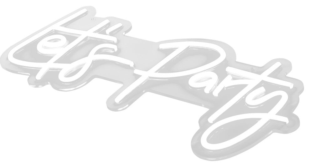 VEVOR Neon Sign Let''s Party Neon Lights Signs 23" x 10" for Celebration White