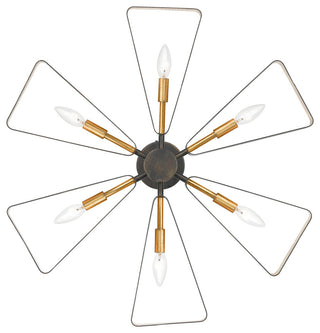 Crystorama Lighting Group 596 Luna 6 Light 27"W Sputnik - English Bronze /