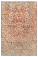 Vintage Oletha Area Rug, Orange, 10' x 14', Bordered