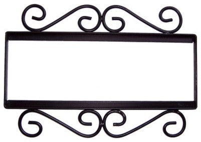 Wrought Iron House Number Frame Colonial 4