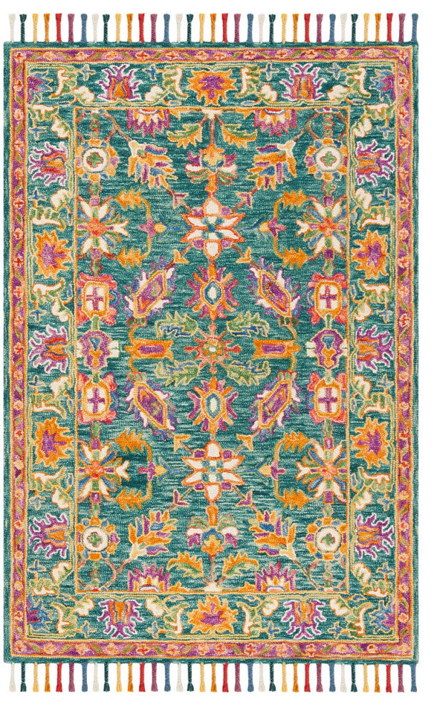 Safavieh Aspen Apn113K Bohemian Rug, Turquoise/Purple, 5'0"x8'0"
