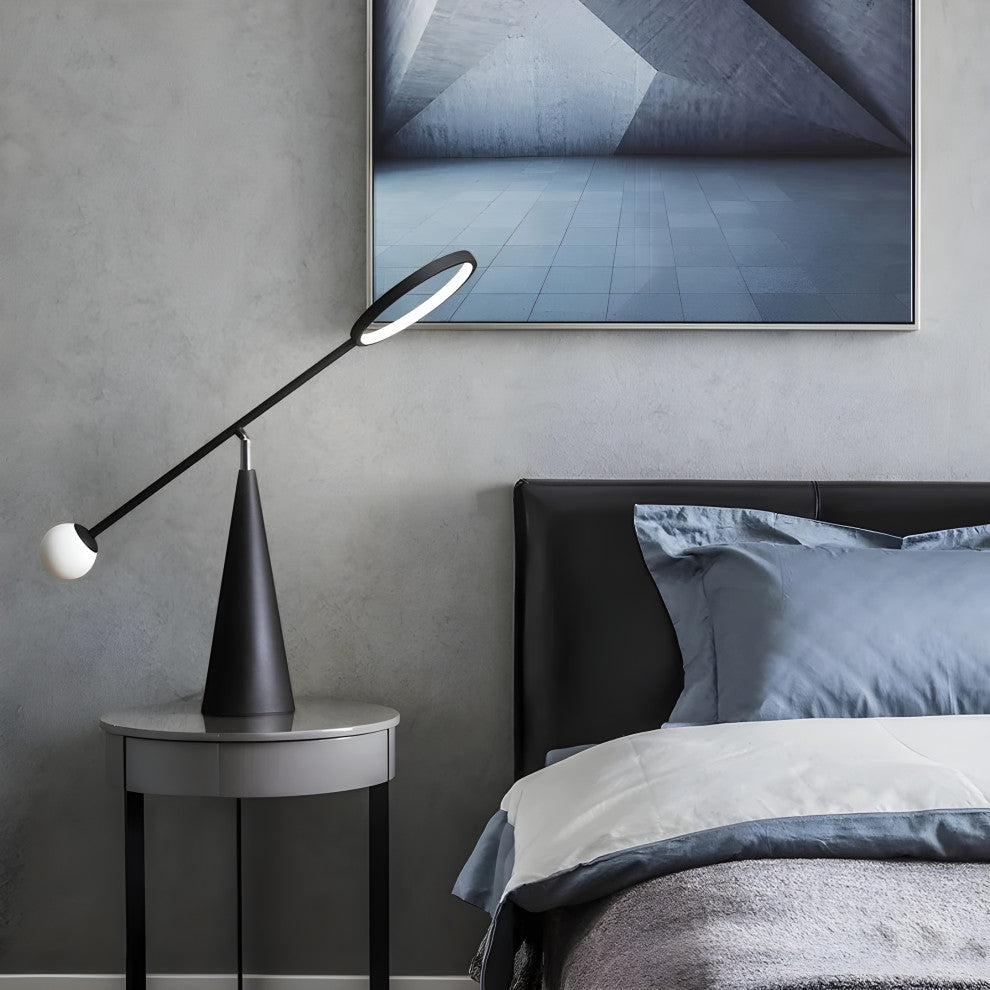 Herrliberg | Creative Office Marble LED Table Night Lamp, Black