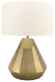 Nuloom Aluminium Cotton Shade Brass Finish Inline Switch Table Lamp, 20"