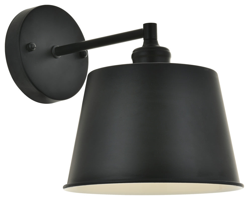 Black Finish 1-Light Wall Sconce