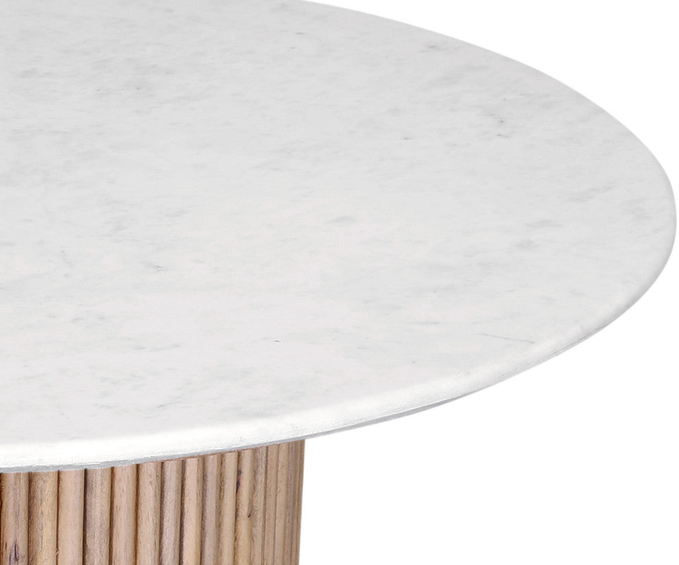 Oakhill Natural Dining Table, Marble Top