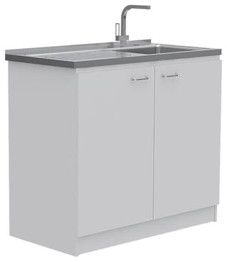 Home Square 2-Piece Set with Utility Sink with Cabinet and High Pantry Cabinet