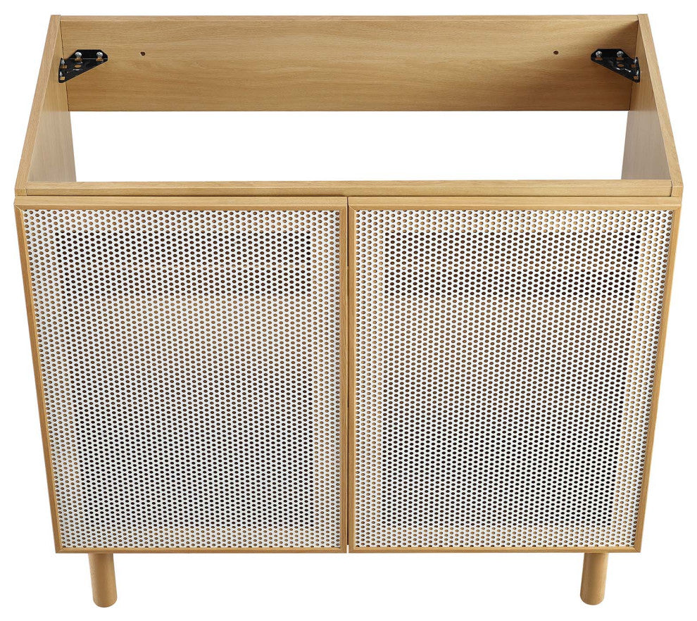 Calla 36" Perforated Metal Bathroom Vanity Cabinet (Sink Basin Not Included) - O