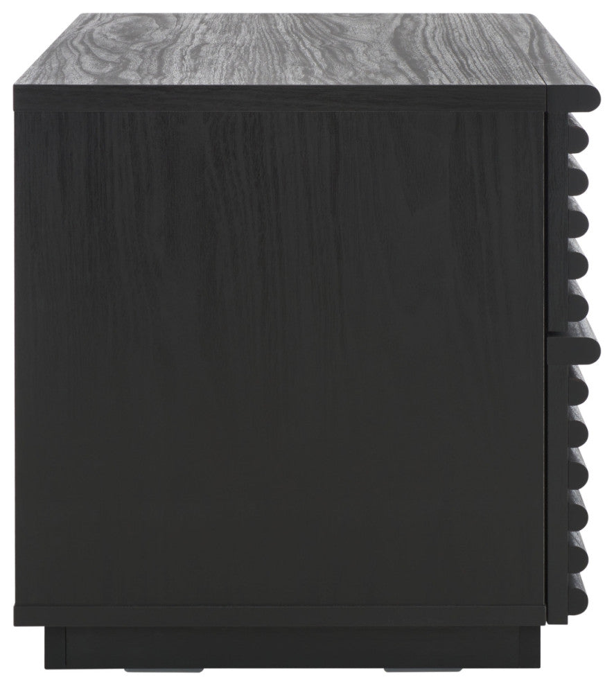 Safavieh Averi 2 Drawer Nightstand, Black