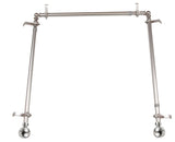 Andre Multi Angle Ceiling Rod 120-170 inch, Satin Nickel, Three Sided