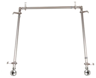 Andre Multi Angle Ceiling Rod 120-170 inch, Satin Nickel, Three Sided