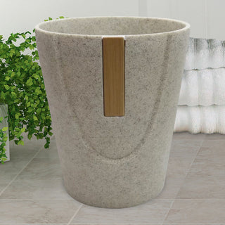 nu steel Stone Finish Wastebasket