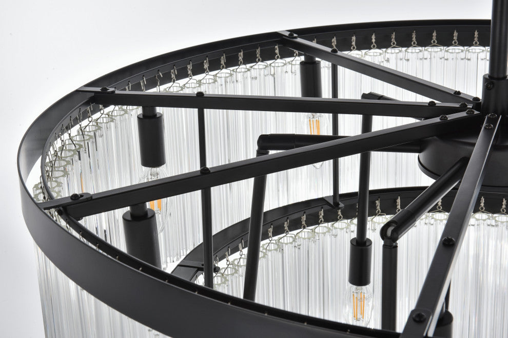 Home Living 32" Chandelier, Black