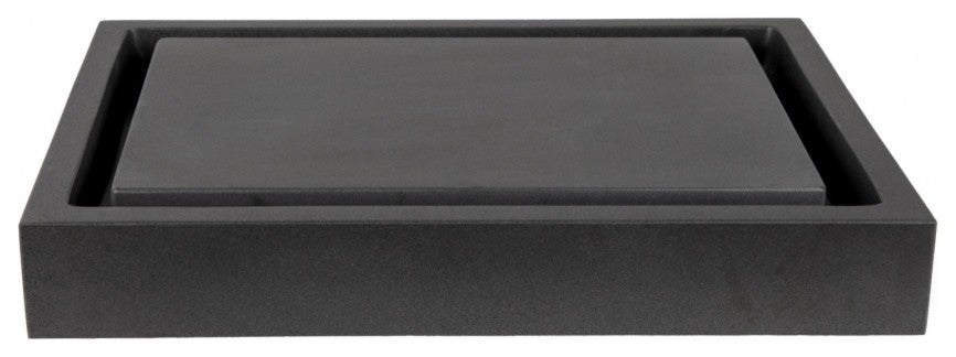 Eden Bath EB_S006LS-H Rectangular Infinity Pool Sink In Honed Lava Stone