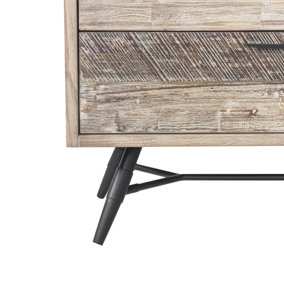 Bridges 6 Drawer Dresser, Two Tone Acacia Wood