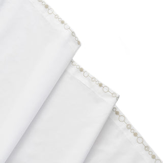 Chain Flat Sheet, King, White With Sand
