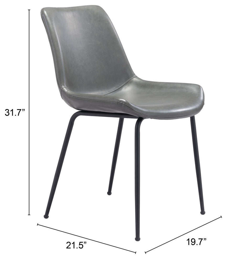 Byron Dining Chair, Set of 2 Gray