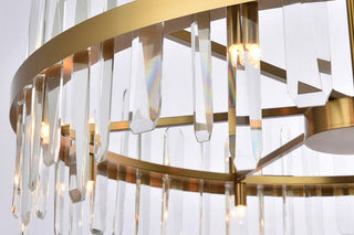 Modern Satin Gold 16-Light Chandelier
