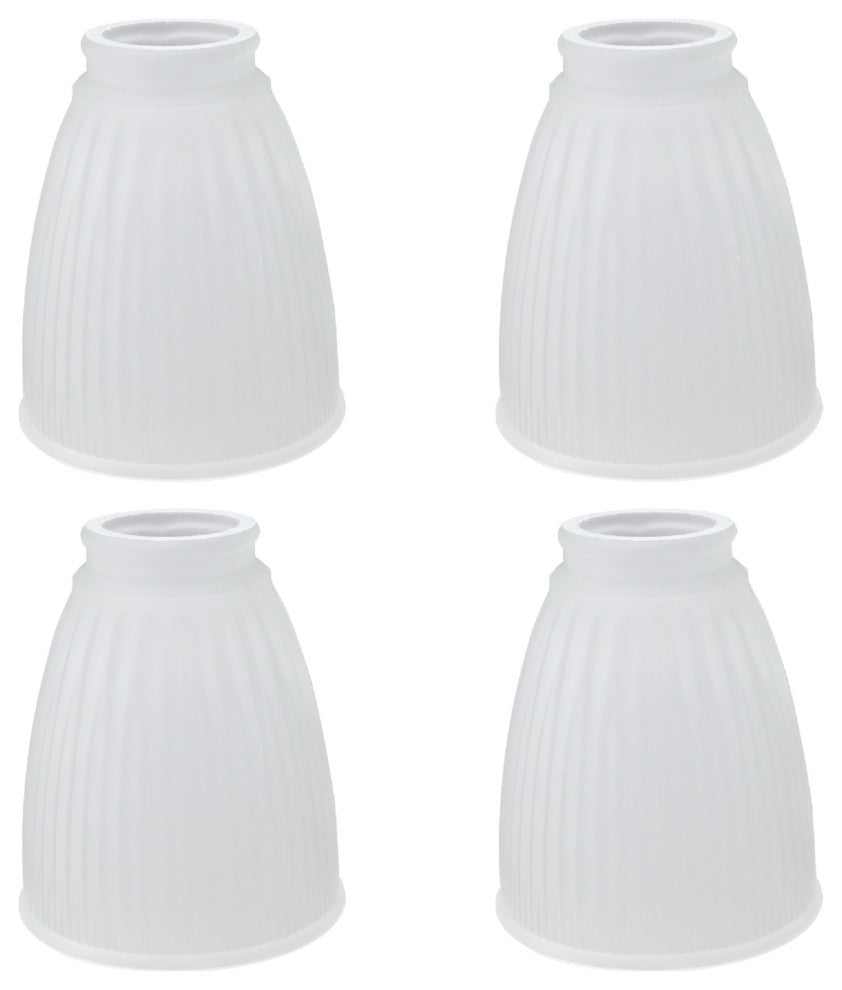Aspen Creative 23037-4 Replacement Frosted Ribbed Glass Shade 4 Pack