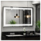 LED Bathroom Mirror, Anti-Fog Memory Dimmable IP54 Waterproof, 40"x24"