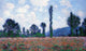 Claude Oscar Monet Poppy Field- Giverny, 18"x27" Wall Decal Print