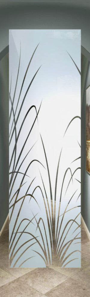 Interior Prehung Door or Interior Slab Door - Wispy Reeds - Primed - 28" x...