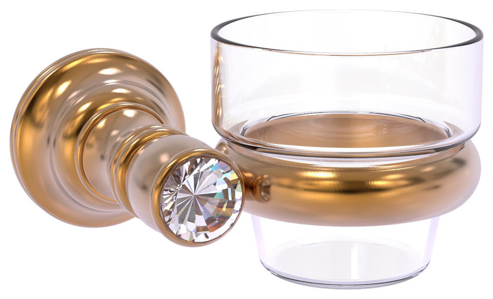 Carolina Crystal Wall Mounted Votive Candle Holder, Brushed Bronze