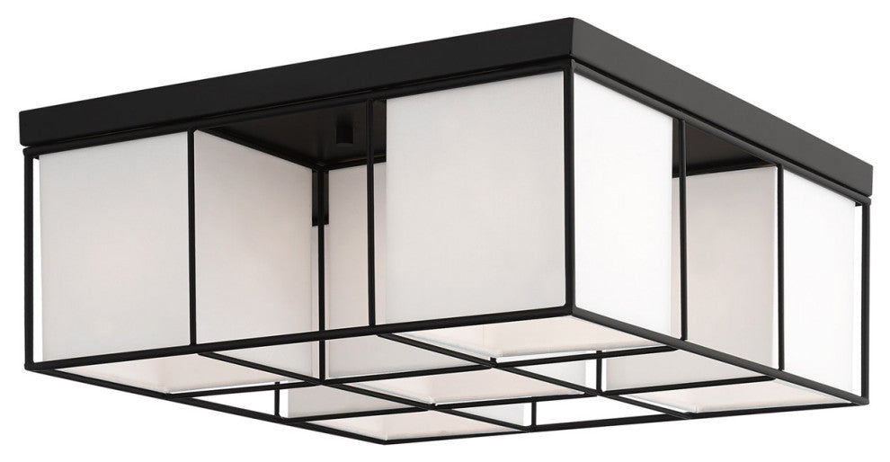 Livex 49625-04 5-Light Ceiling Mount, Black