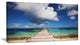 "Long Pier Into Serene Maldives Ocean" Sea Bridge Canvas Print, 32"x16"