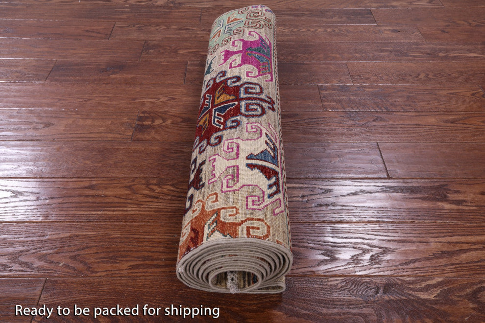 2' 9" X 10' 8" Runner Handmade Tribal Persian Gabbeh Rug - Q12382