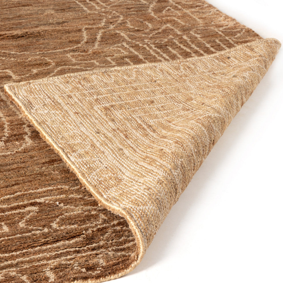 Tozi Hand Knotted Jute Rug-Brown-8'x10'