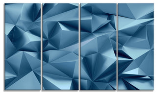 3D Abstract Geometric Background, Abstract Canvas Wall Art, 48"x28", 4 Panels