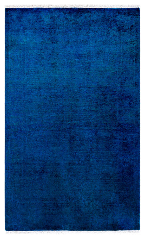 Fine Vibrance, One-of-a-Kind Hand-Knotted Area Rug Blue, 3' 2" x 5' 1"