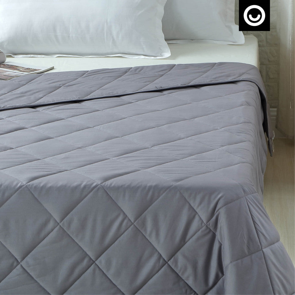 Cozy Tyme Hajia Weighted Blanket 25 Pound 72"x80", Gray