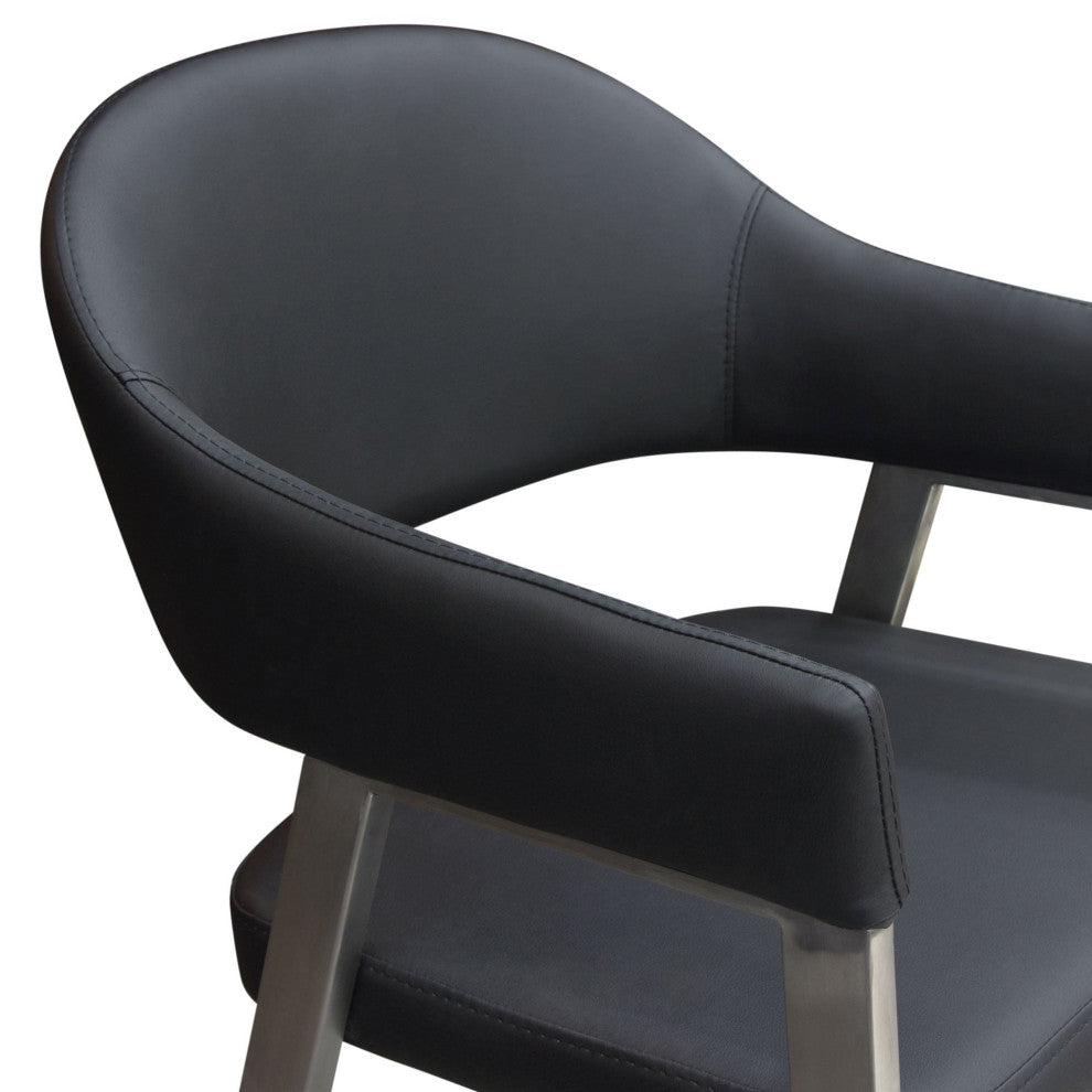 Adele 2 Counter Height Chairs, Black