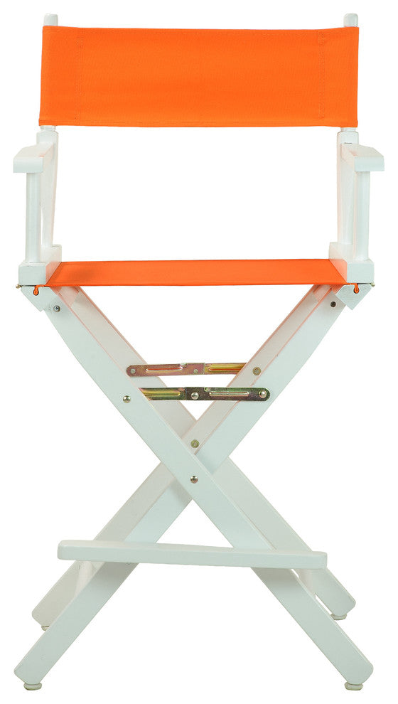 024" Director's Chair White Frame-Tangerine Canvas