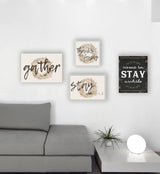 "Stay A While Strawflower Wreath" 10x15, Wall Plaque Art