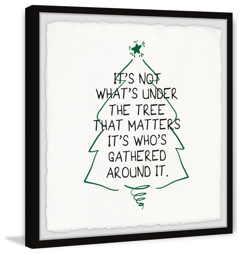 "Under the Christmas Tree" Framed Painting Print, 32x32