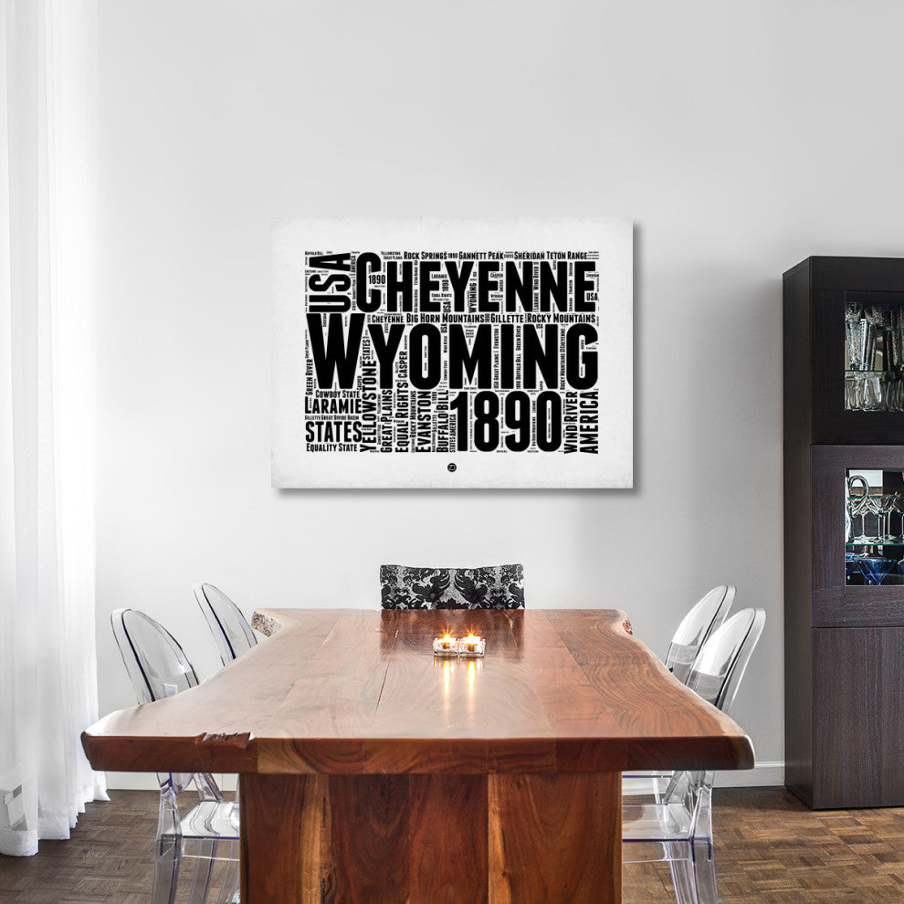 "Wyoming Word Cloud 2" Fine Art Print
