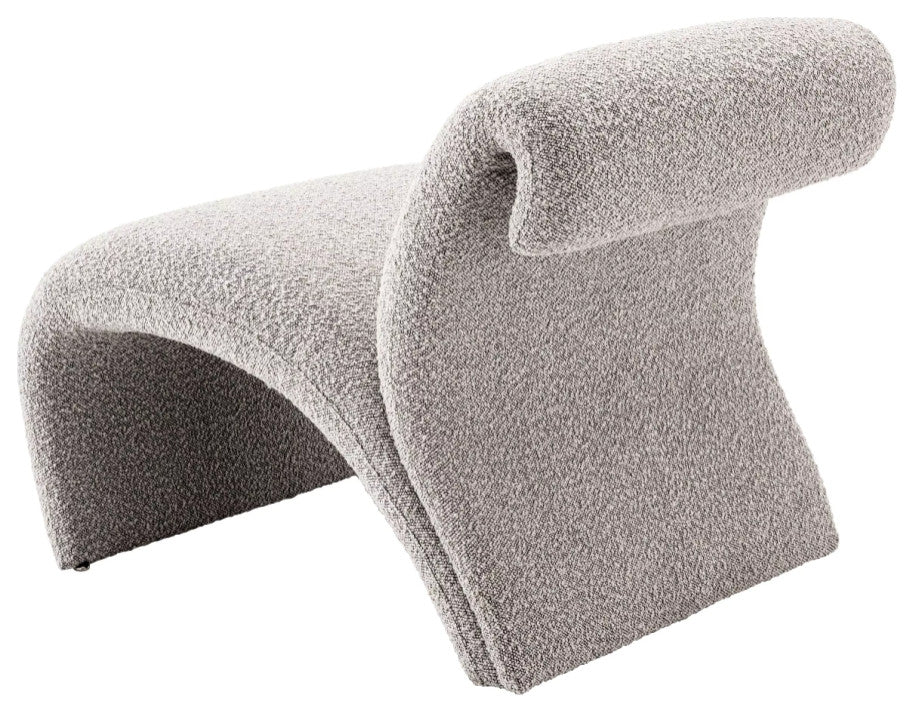 BouclÃ© Curved Accent Chair | Eichholtz Vignola, Gray