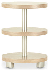 Laguna Ridge Round Chair Side Table, Washed Oak