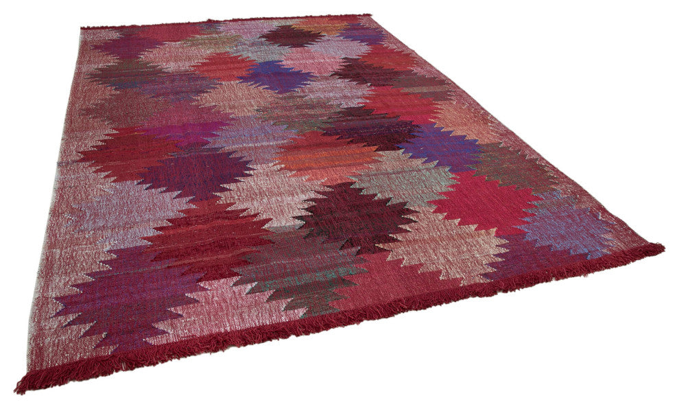 Rug N Carpet - Hand-knotted Turkish 8' 0'' x 11' 2'' Unique Wool Kilim Rug