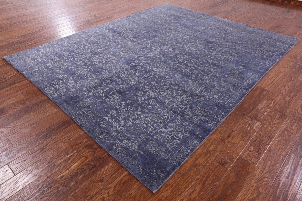 8' 0" X 10' 0" Persian Handmade Wool and Silk Rug Q11752