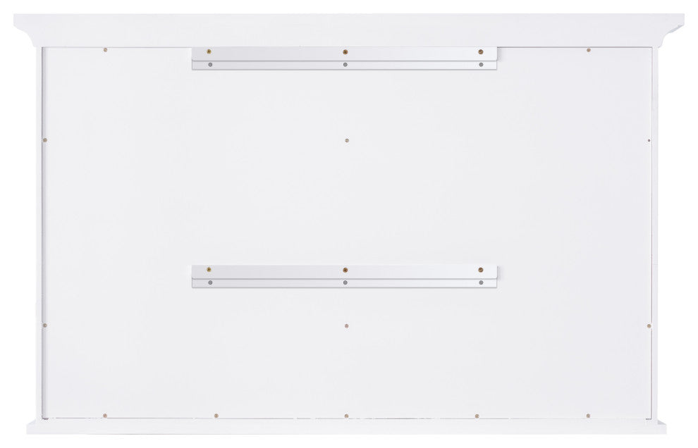 Handmade Solid Wood Medicine Cabinet with Ample Storage Space in White, 48"x30" Double Doors