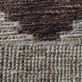 HAND KNOTTED SUMAK JUTE ECO-FRIENDLY SOLID AREA RUG,Brown Beige,Oriental,Outdoor, [Rectangle] 5'x8'